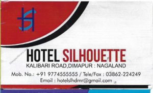Hotel Silhouette Visiting Card Front