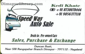 Speed Way Auto Sale Card