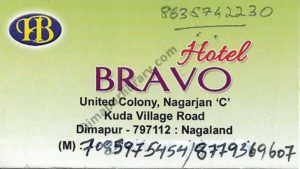 Hotel Bravo Visiting Card