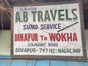 A.B Travels Sumo Service Dimapur to Wokha daily sumo service Golaghat Road, Blue Hill Station, Dimapur Nagaland