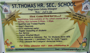St Thomas Hr Sec School Naga gaon colony dimapur nagaland