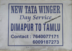 Dimapur to Tamlu TATA Winger service sumo service travel passer service dimapur tamlu Longleng nagaland